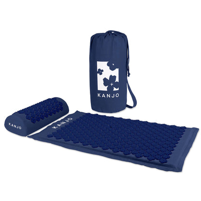 MAT SET, MAT/PILLOW ACUPRESSURE MEMORY FM NAVY
