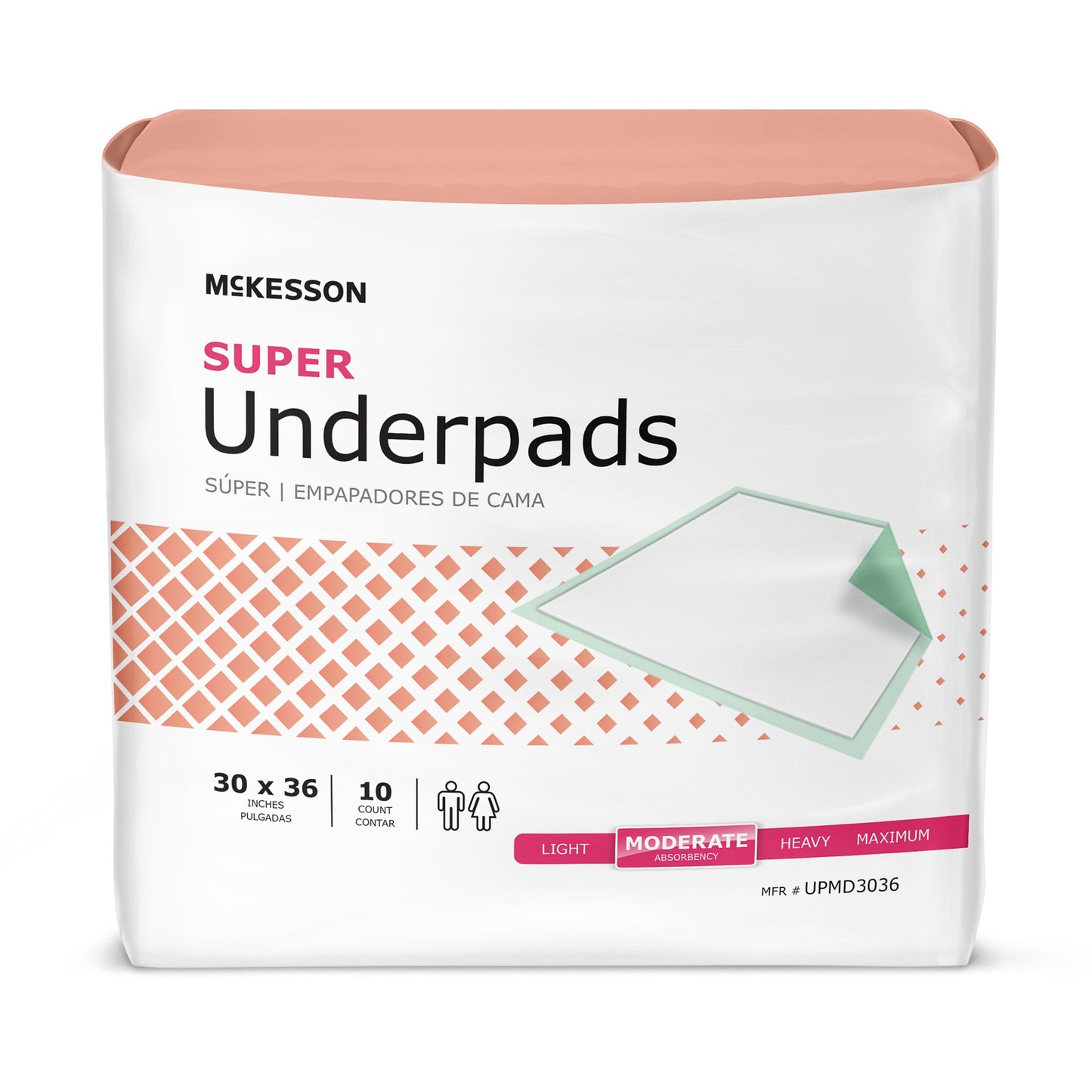 UNDERPAD, MODERATE ABSRB 30X36
