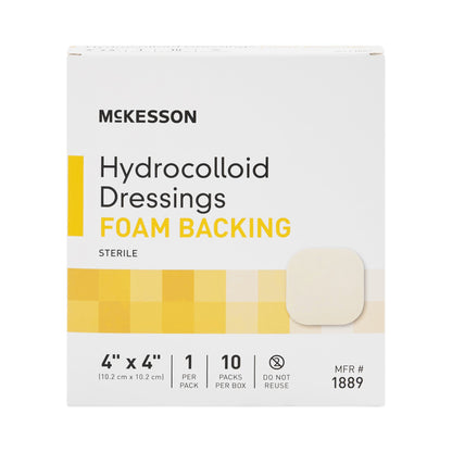 DRESSING, HYDROCOLLOID FOAM-BCK STR 4X4"