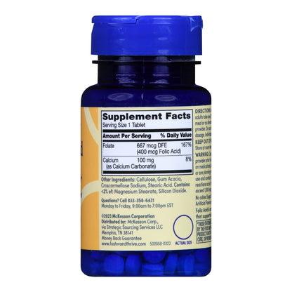 FOLIC ACID, TAB FT SM 400MCG