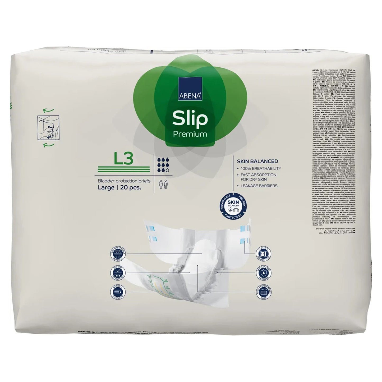 BRIEF, INCONT ABENA SLIP PREMADLT L3 LG