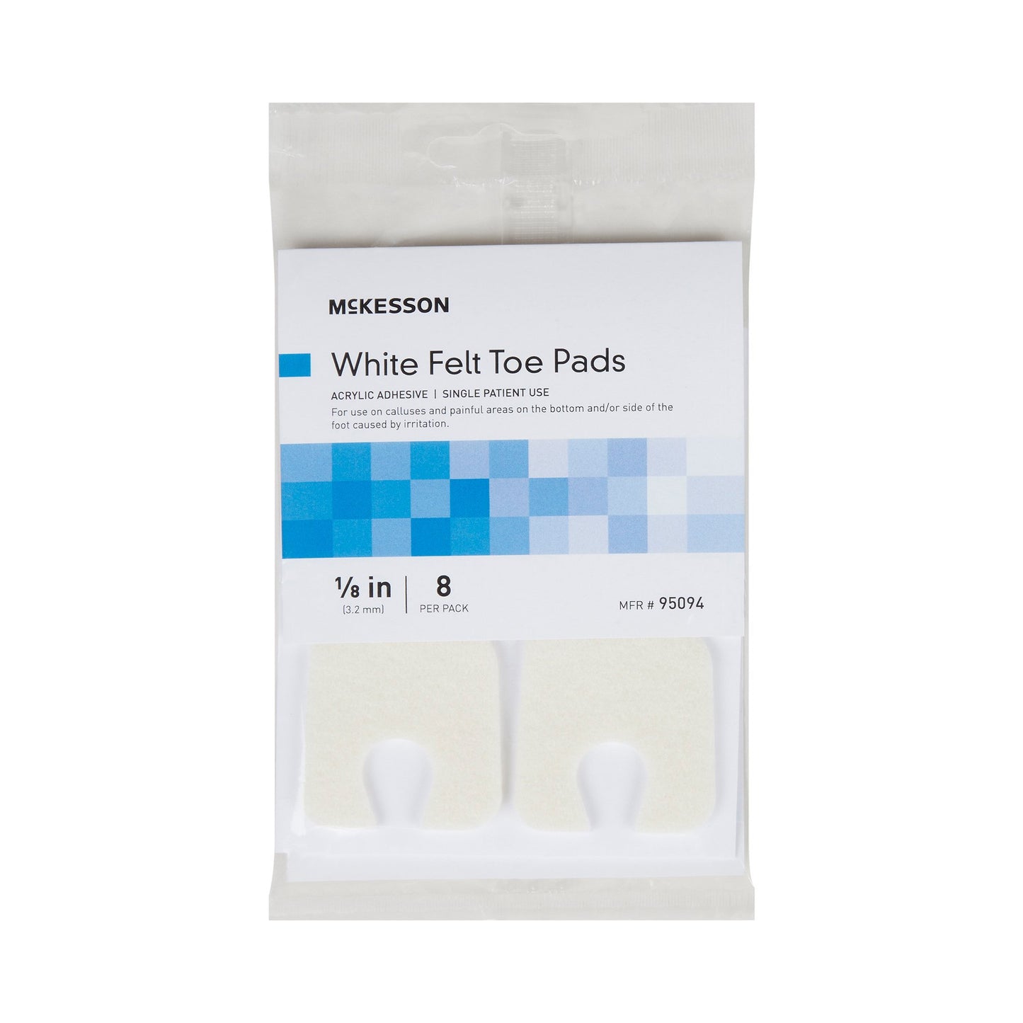 PEDI-PAD, FELT ADH WHT #105 1/8"