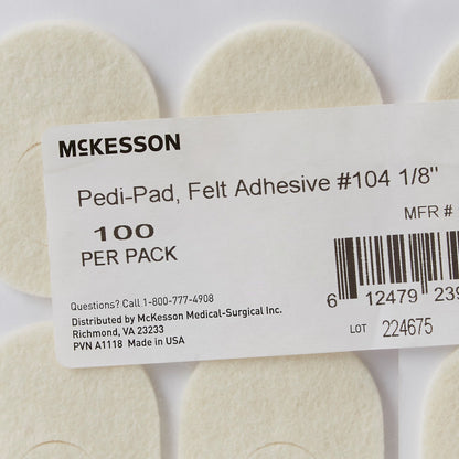 PEDI-PAD, FELT ADH #104-1/8"