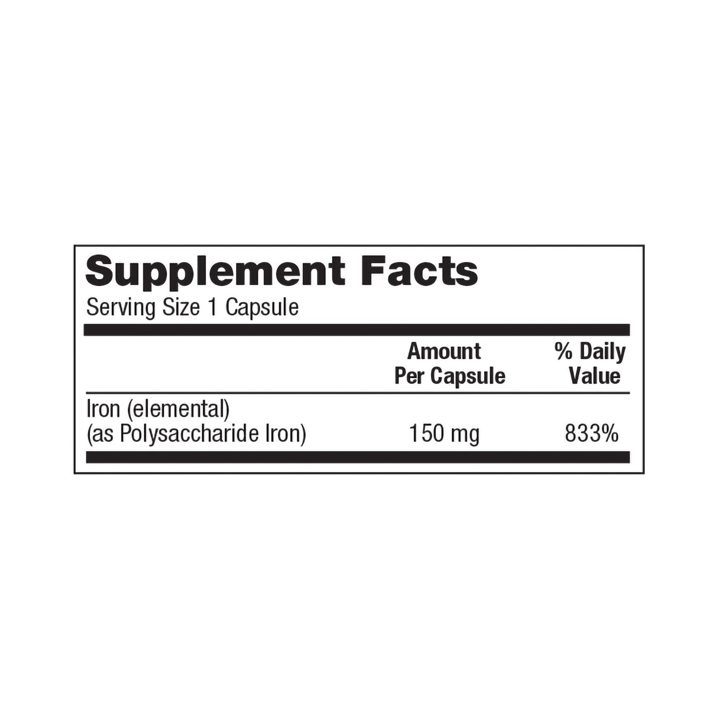 IRON FERRIC POLYSACCHARIDE, CAP 150MG