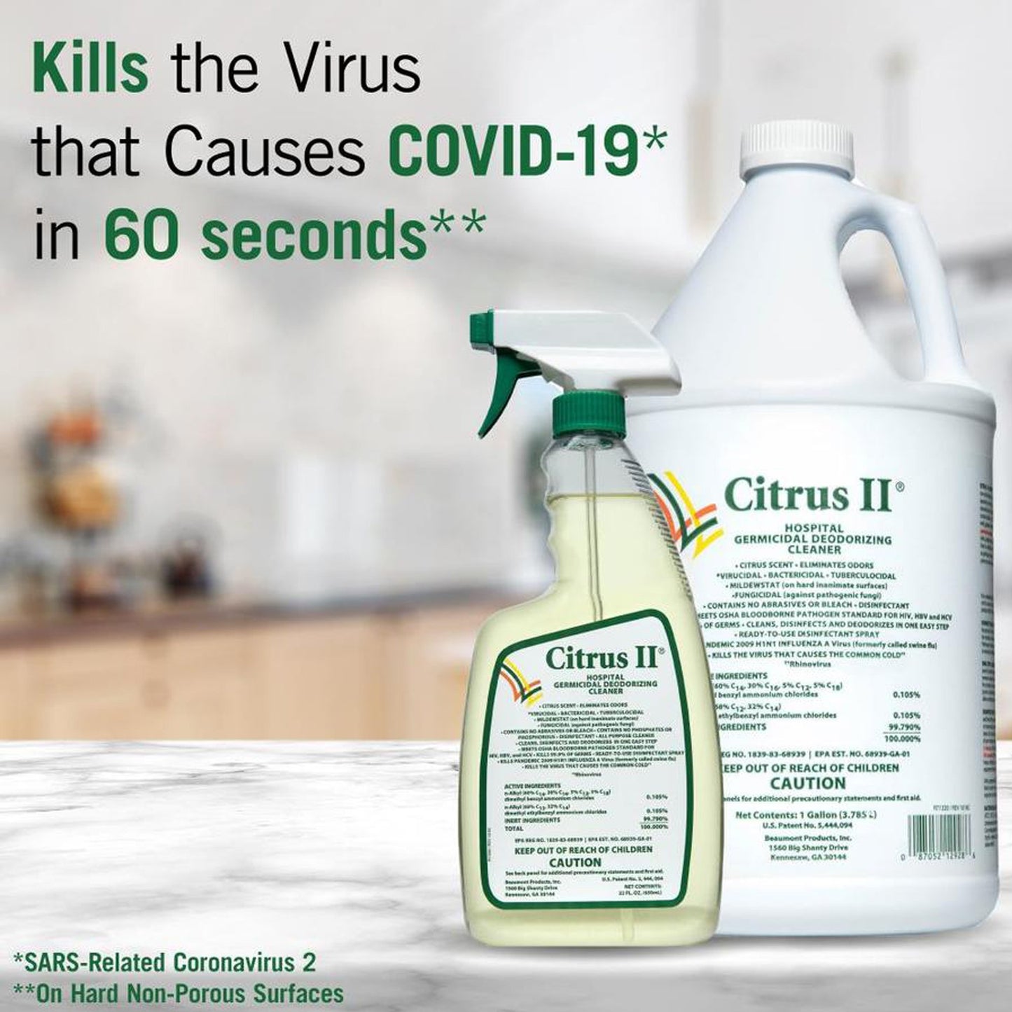 GERMICIDAL, CITRUS II 22OZ7754 BEAUMT