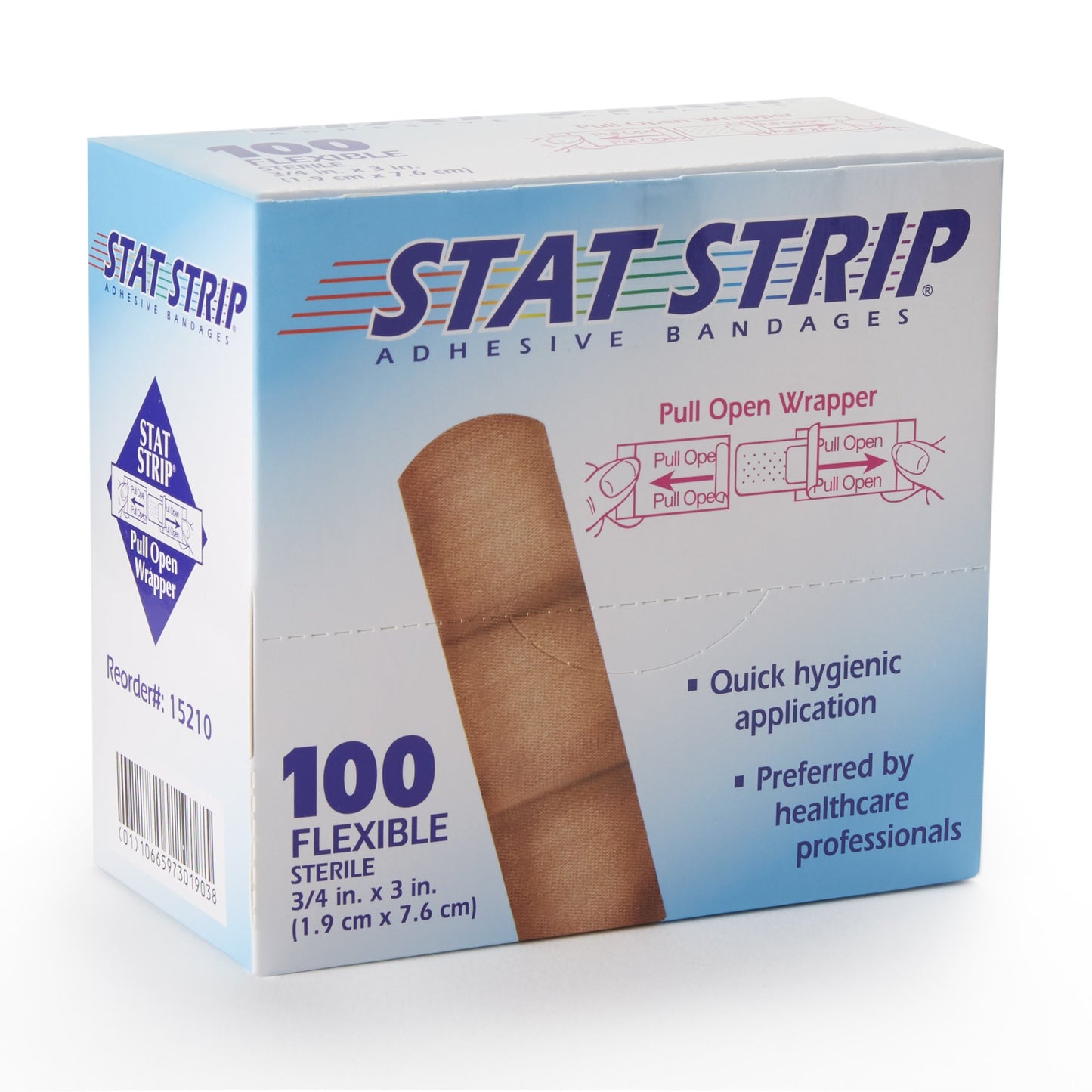 BANDAGE, ADHSV FLEX STAT STRIP3/4"X3"