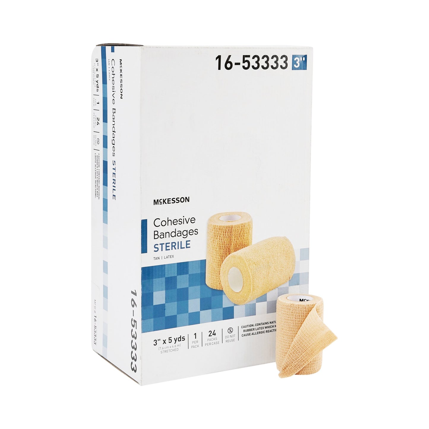 BANDAGE, COHESIVE STR TAN 3"