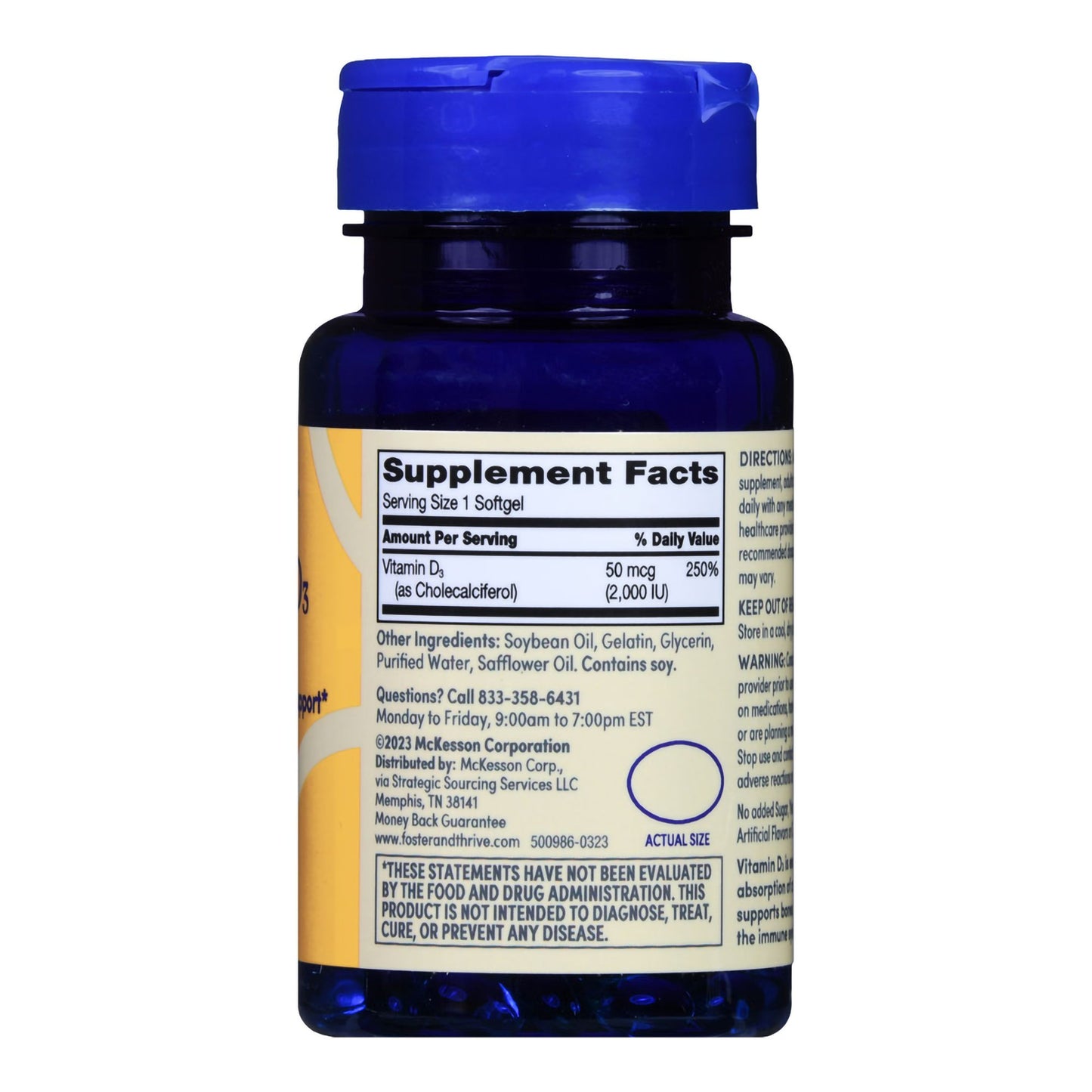 VITAMIN D3, TAB SGEL FT SM 50MCG2000IU