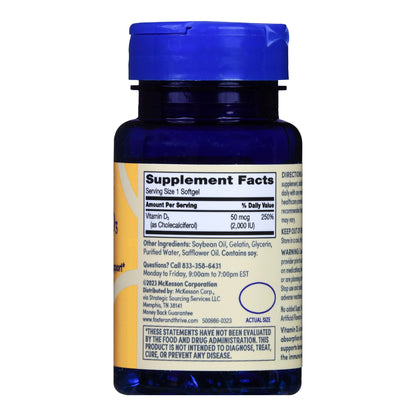 VITAMIN D3, TAB SGEL FT SM 50MCG2000IU