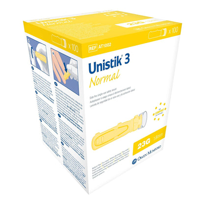 LANCET, UNISTIK III SNGL USE YLW 23GX1.8MM