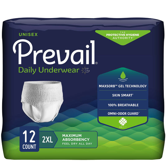 BRIEF, PULL-ON PREVAIL SUP ABSRB 2XLG