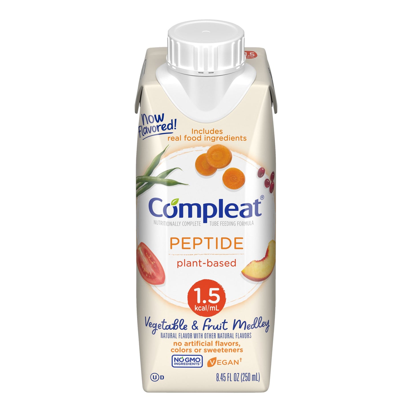 COMPLEAT PEPTIDE, 1.5 CAL 1.5VEG &FRUIT MEDLEY 24X250ML CT