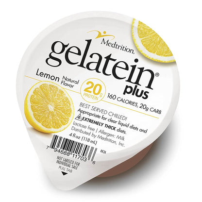 NUTRIENT, GELATIN PLUS LEMON 4OZ CUP