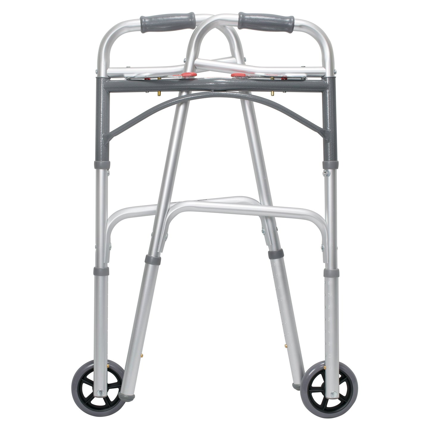 WALKER, FLD ALUM W/5" WHLS ADLT 350LBS