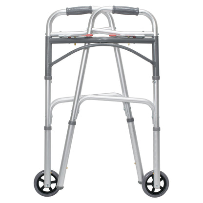 WALKER, FLD ALUM W/5" WHLS ADLT 350LBS