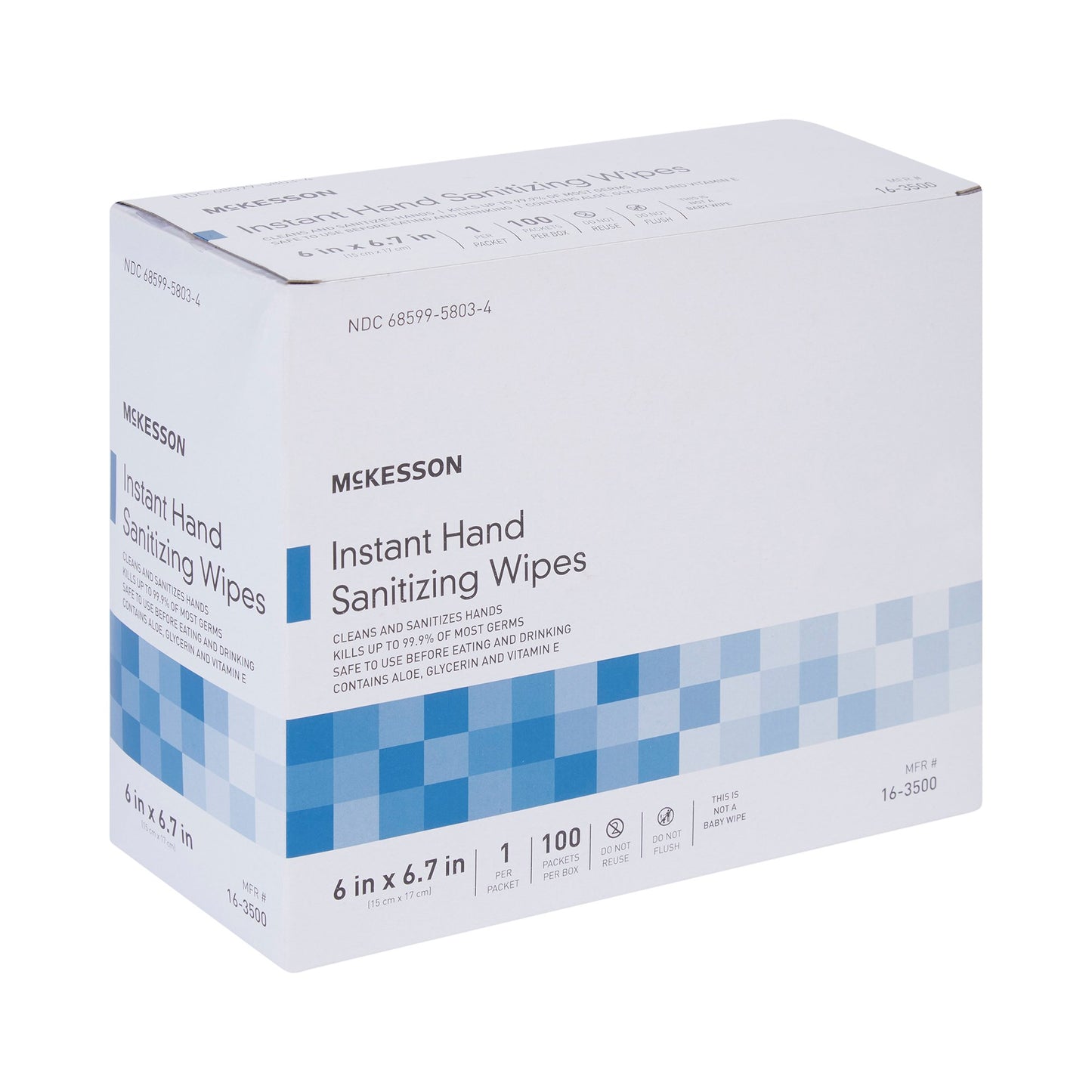 WIPE, SANITIZING HND PCKT 6.0"X6.7"