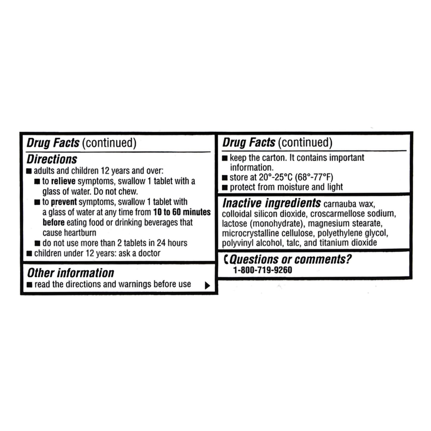 HEARTBURN RELIEF, TAB 20MG