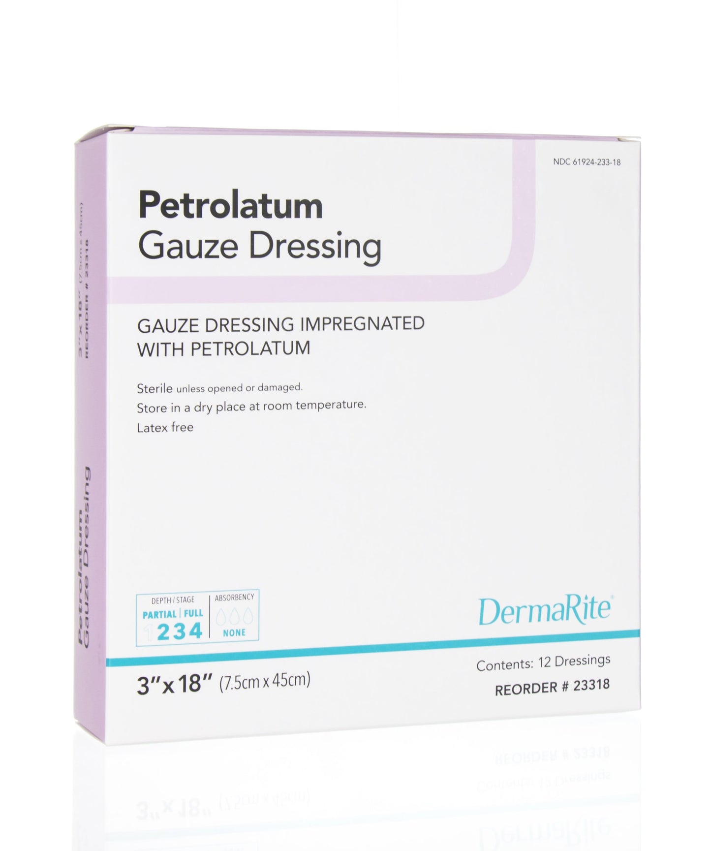 GAUZE, WOUND PETROLATUM 3"X18"