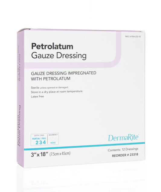 GAUZE, WOUND PETROLATUM 3"X18"