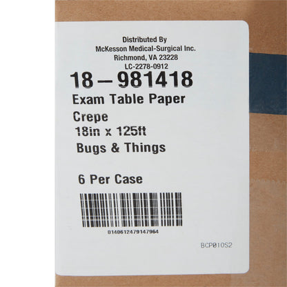 PAPER, TABLE CREPE BUGS PRNT 18"X125'