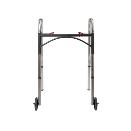 WALKER, FLD ALUM W/5" WHLS ADLT 350LBS