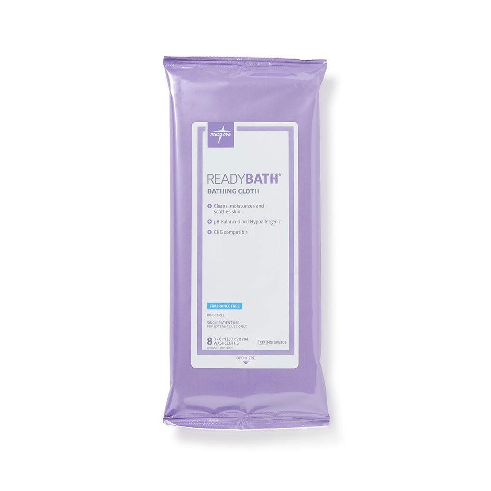 WASHCLOTH, READY BATH UNSCNTD8"X8"