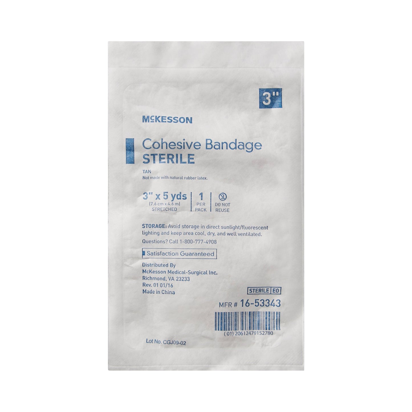BANDAGE, COHESIVE STR LF TAN 3"