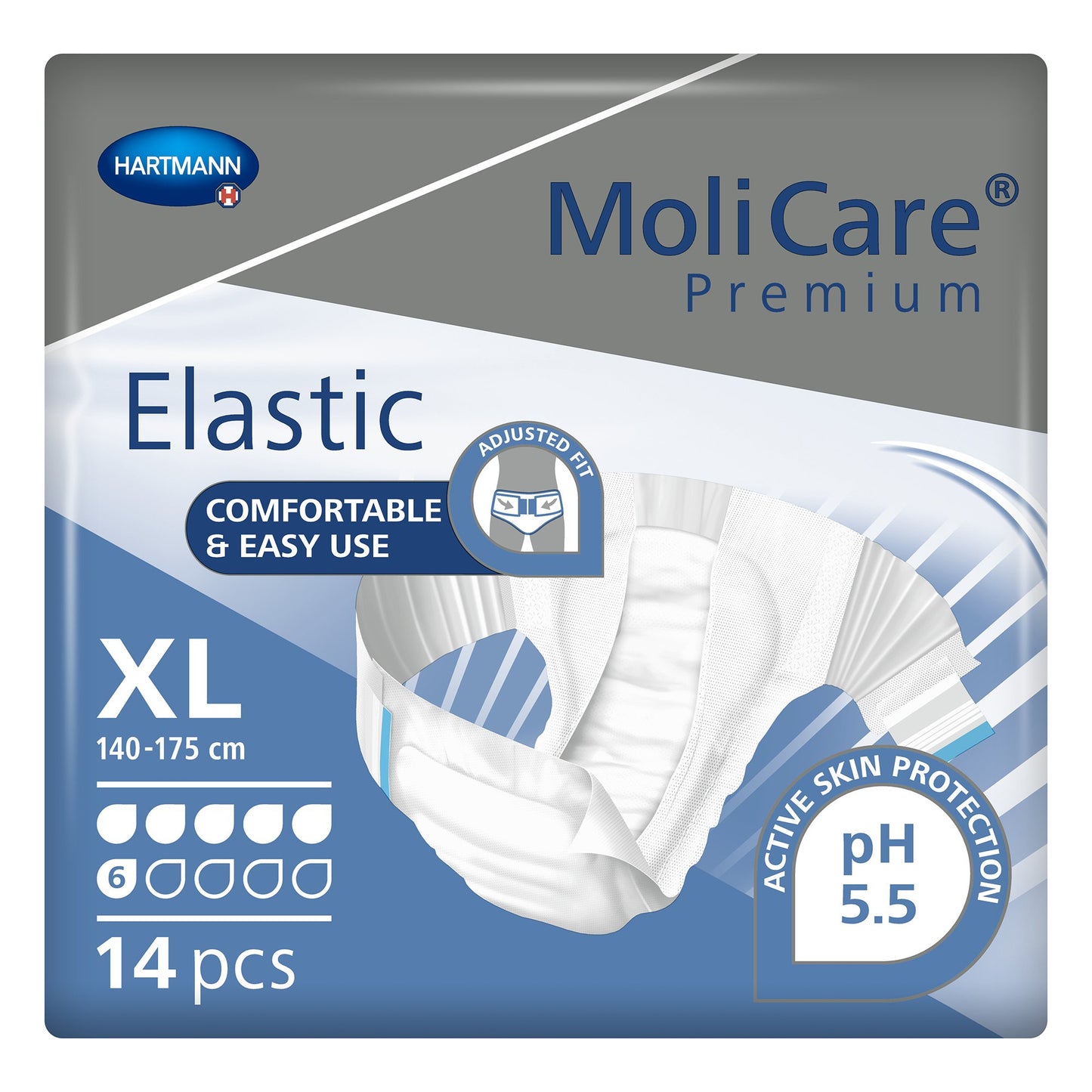 BRIEF, MOLICARE PREMIUM ELAS DISP 6D XLG