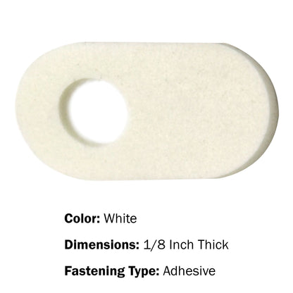 PEDI-PAD, FELT ADH WHT #101-NAARROW 1/8"
