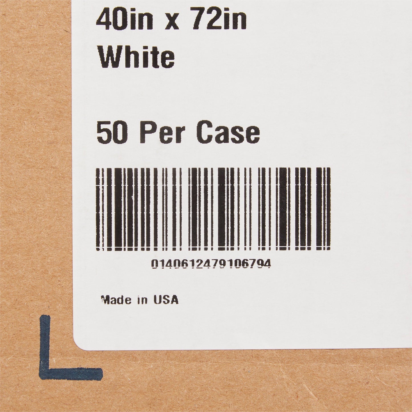 SHEET, DRAPE 3PLY WHT 40X72