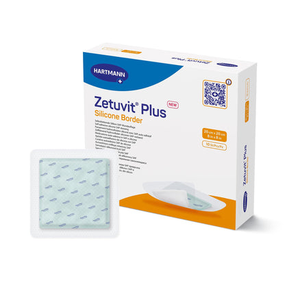 DRESSING, WND ZETUVIT + SAP BRDR SIL ADH 8"X8"