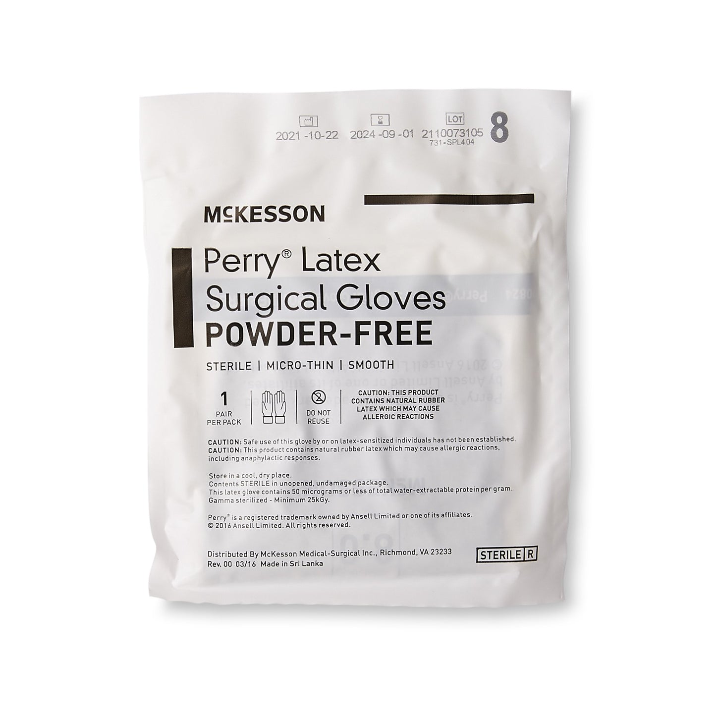 GLOVE, SURG LTX 8.0 STR2 SMTHMICROTHIN