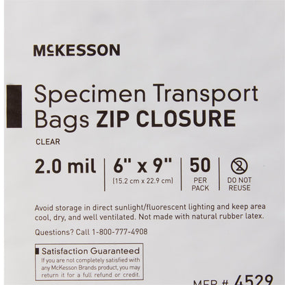 BAG, SPCMN BIOHAZ CLR 6X9