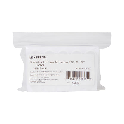 PEDI-PAD, FOAM ADH WHT #101-NAARROW 1/8"
