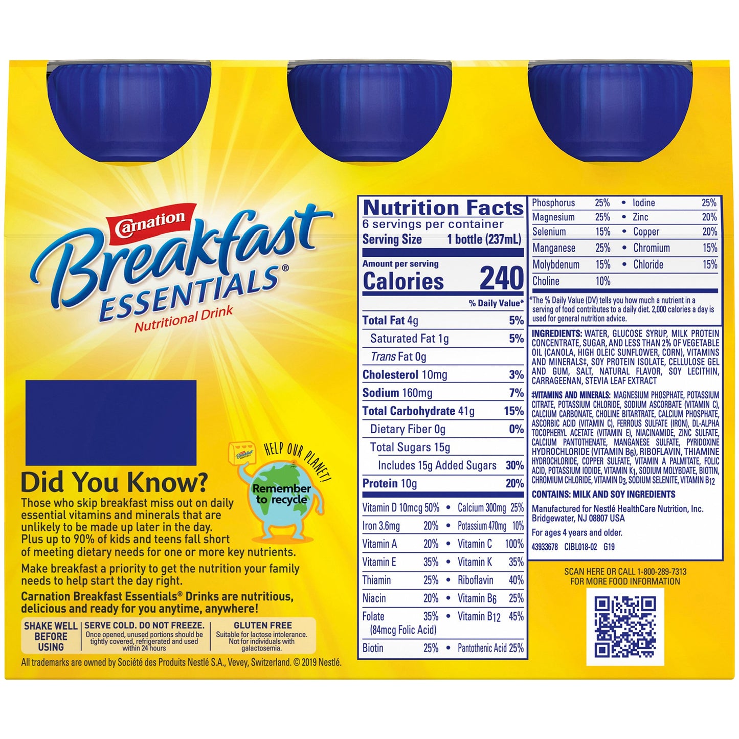 CARNATION INST BRKFST, ESSN LSRTD 8OZ BT F VAN