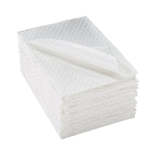 TOWEL, PRO 2PLY/POLY DIA EMB WHT 13X18