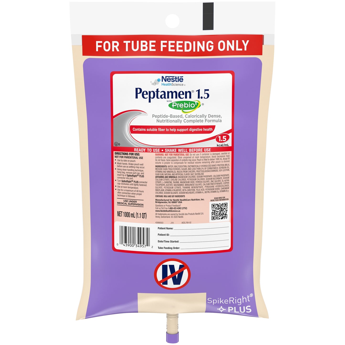 PEPTAMEN 1.5, PREBIO SPIKE RT1000ML
