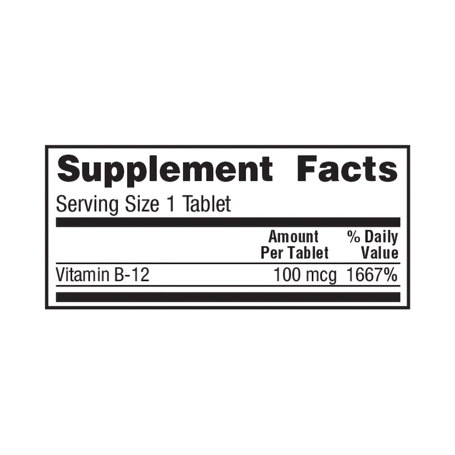 VITAMIN B-12, TAB 100MCG