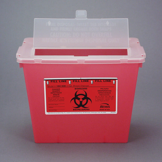 CONTAINER, SHARPS RED 2GL