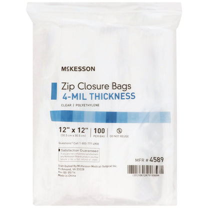 BAG, ZIP LOCK 12X12