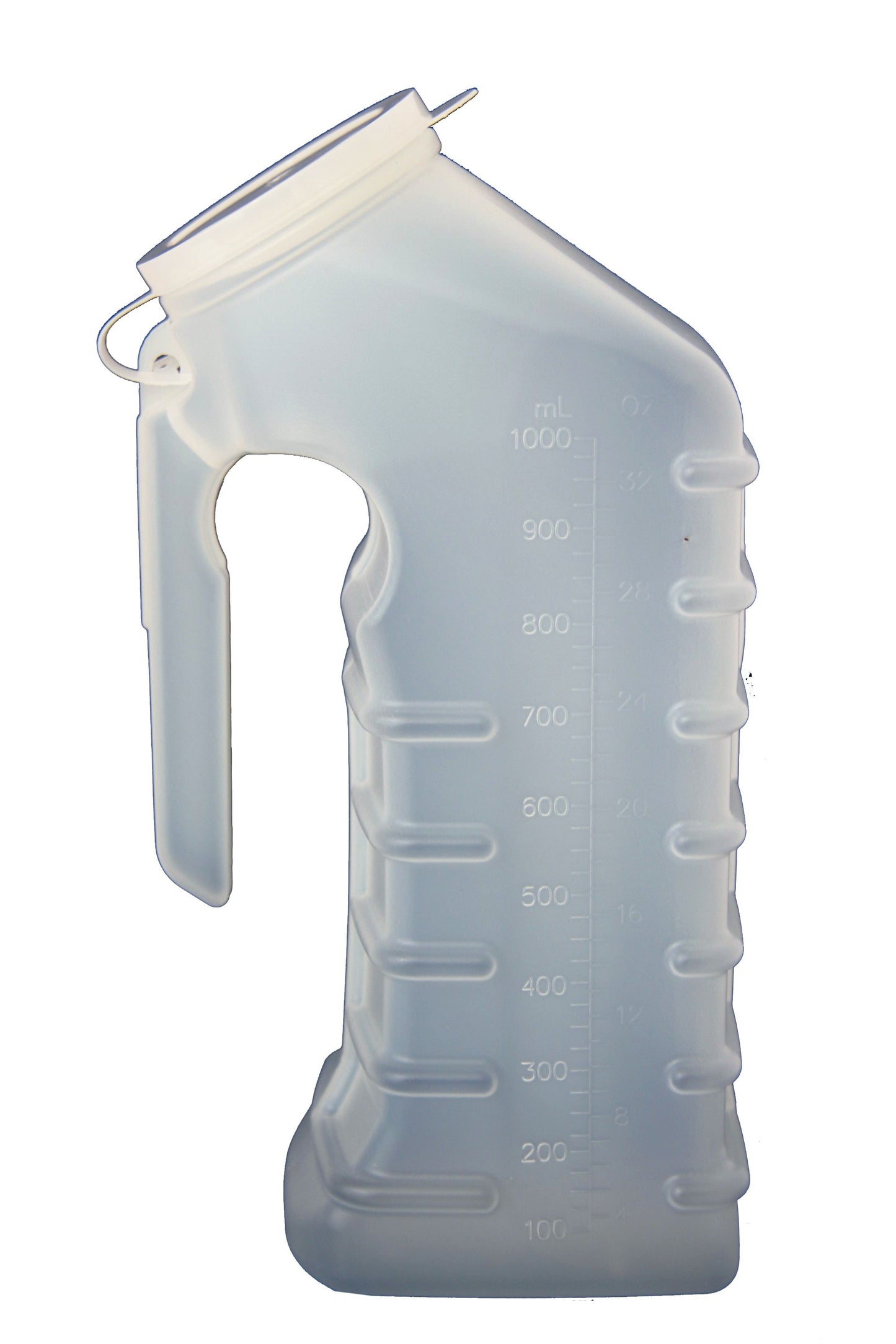 URINAL, MALE W/LID TRANSPARENT