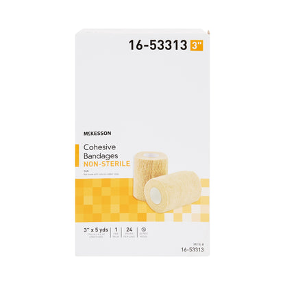 BANDAGE, COHESIVE N/S LF TAN 3"