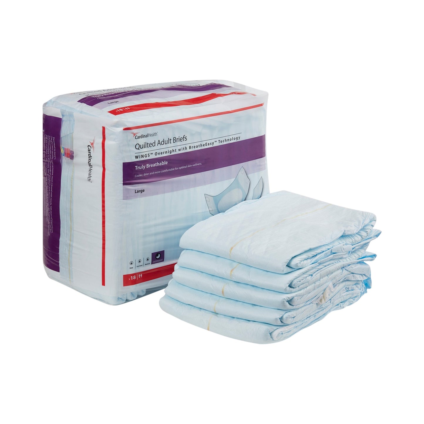 BRIEF, WINGS QUILTED OVERNT LG