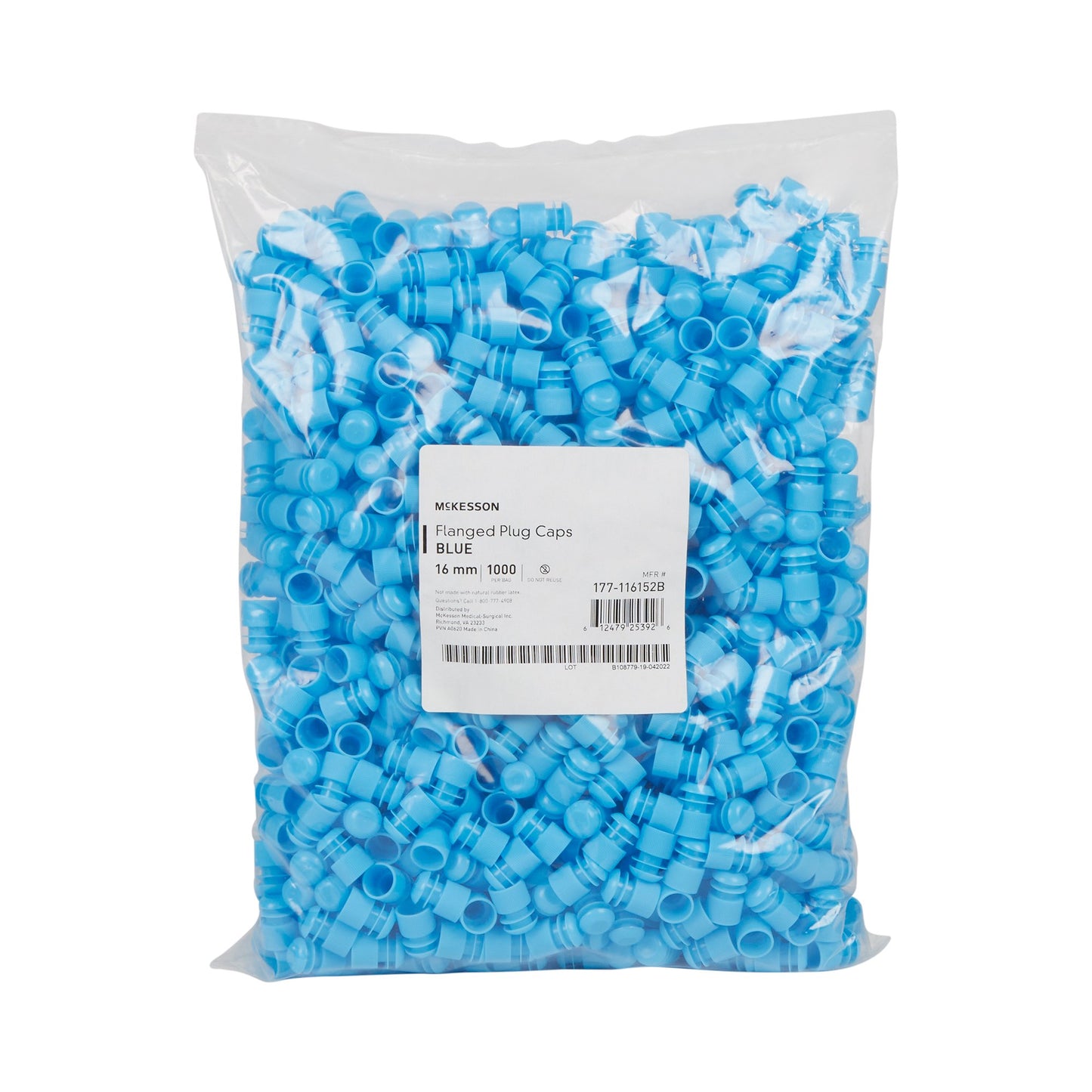 CAP, VAC TUBE BLU 16MM