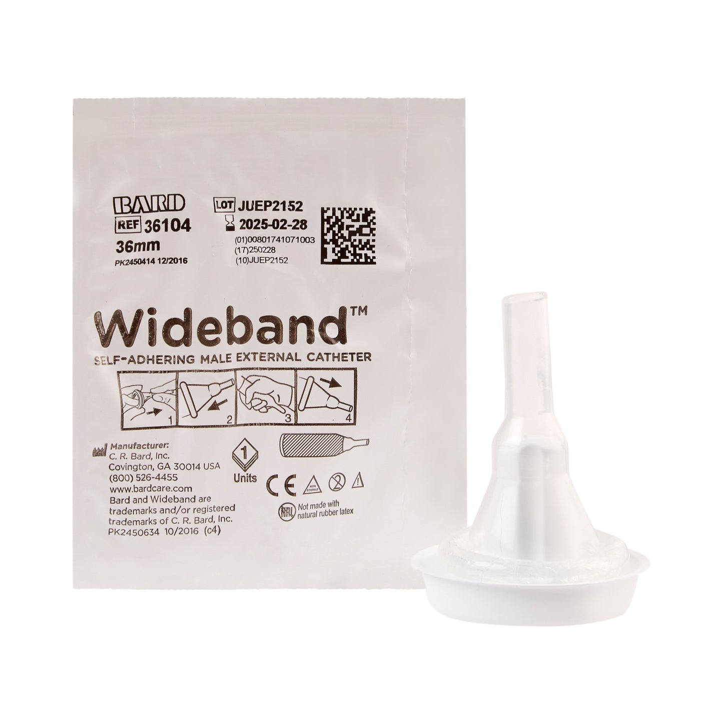 CATHETER, MALE EXTRNL WBAND LG