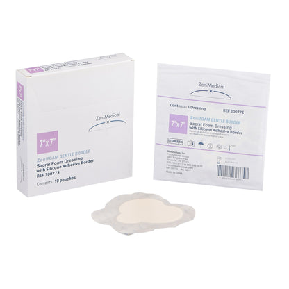 DRESSING, GENTLE BORDER ZENIFOAM SACRAL 7"X7"