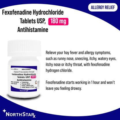 FEXOFENADINE HCL, TAB 180MG