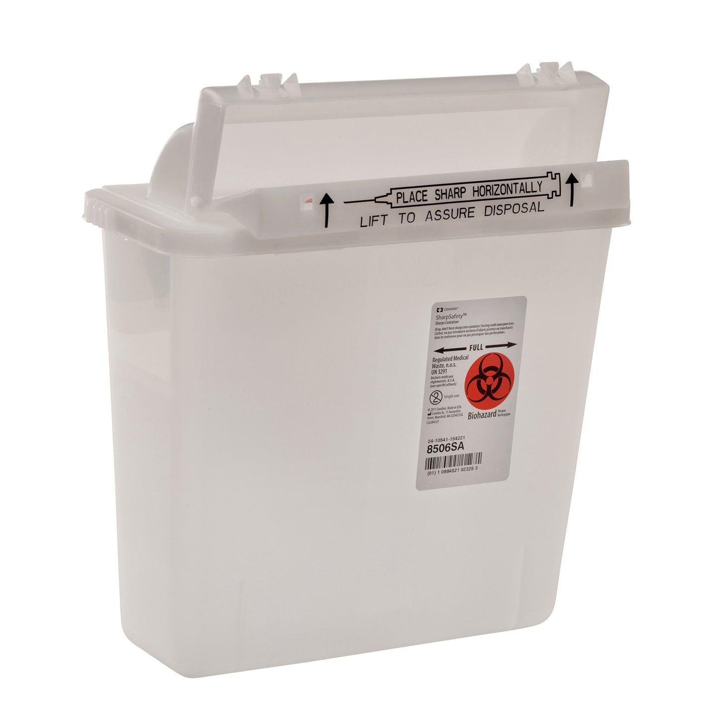 CONTAINER, SHARPS CLR 5QT W/LID