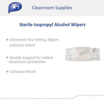WIPE, WET ISOPROPYL ALCOHOL STR 9"X9"