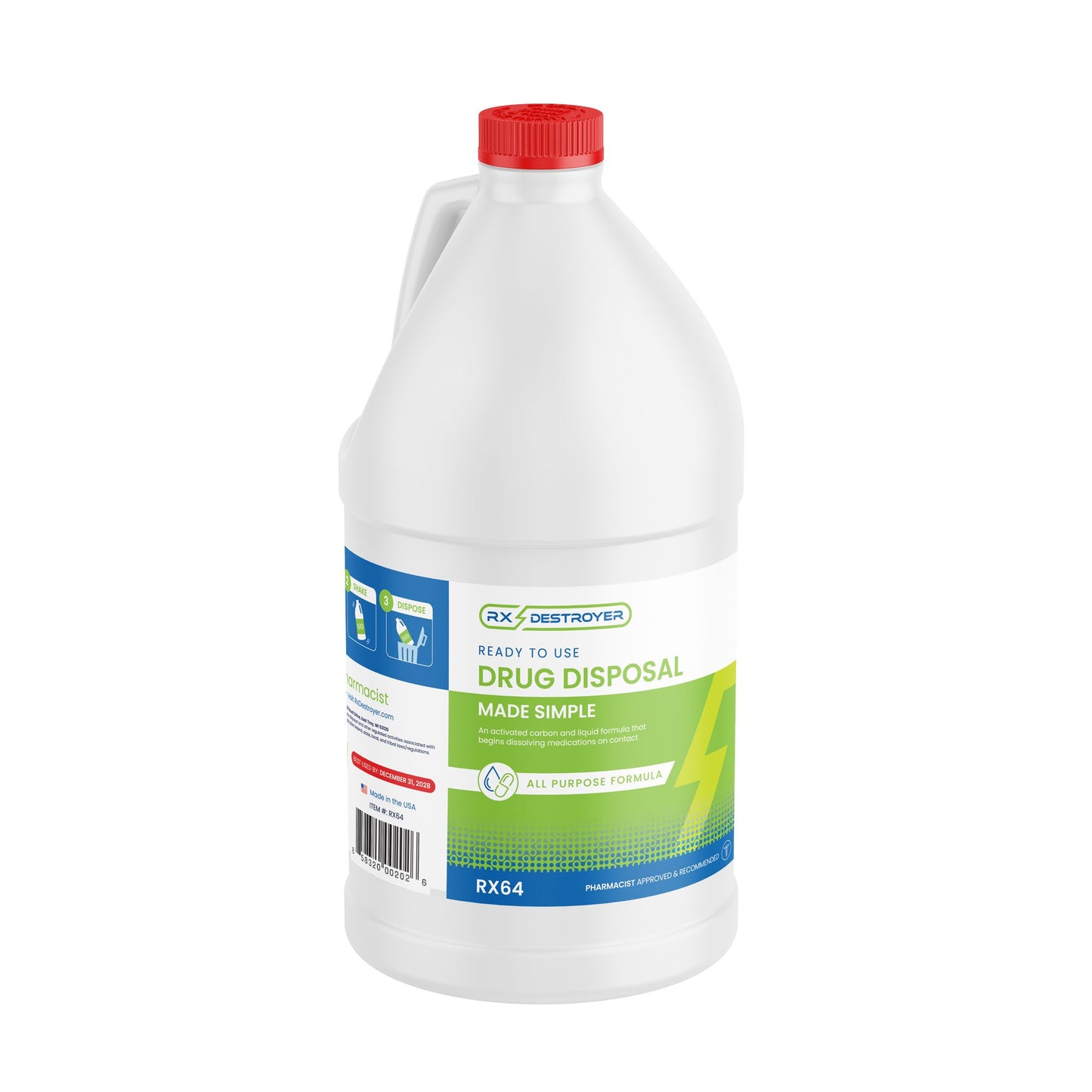 RX DESTROYER, SOL F/DISP OF UNUSED MEDS 64OZ